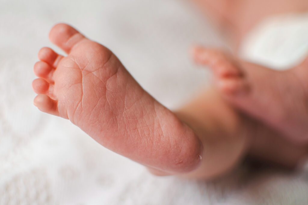 newborn baby foot